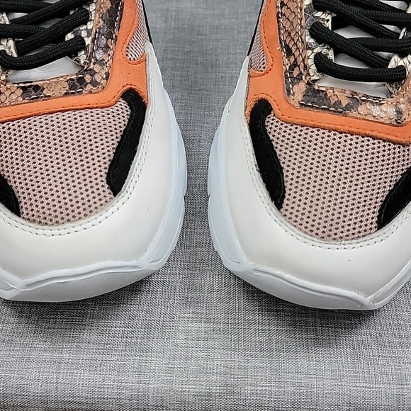 D.a.t.e. Fuga python embossed chunky leather trainer / sneaker women's 8.5 - Picture 3 of 12